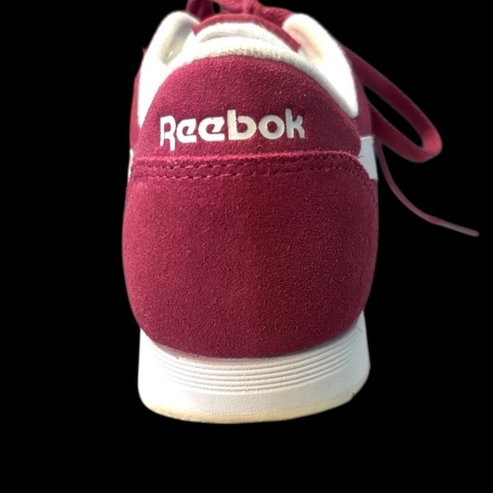 Reebok Classic Nylon Maroon and White (Dark Pink) Sneakers - Picture 6 of 15